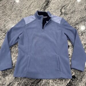 Brooks Brothers Quarter Zip Fleece Womens Size Large Zip‎ Up 1/4 Pullover  #310